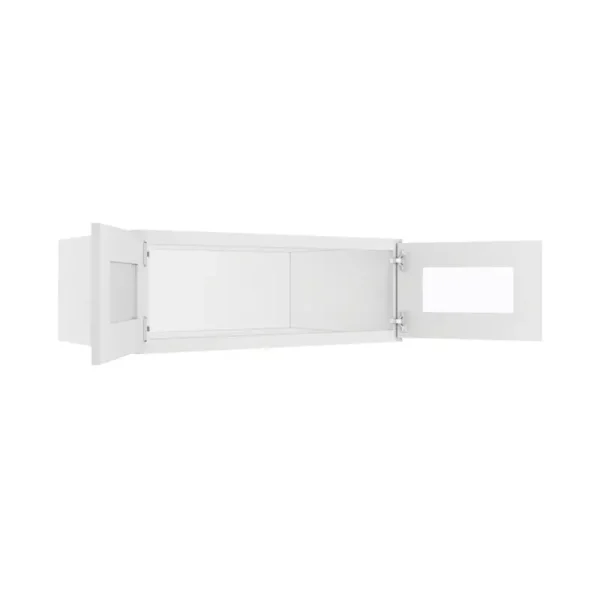 Glass Door Wall Cabinet - 36"W x 12"H