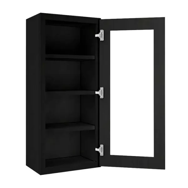 Glass Door Wall Cabinet - 18"W x 42"H
