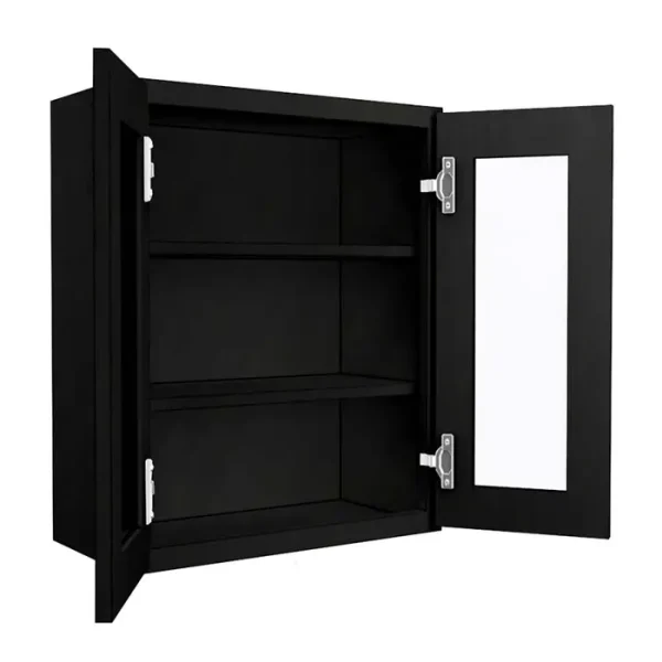 Glass Door Wall Cabinet - 24"W x 30"H