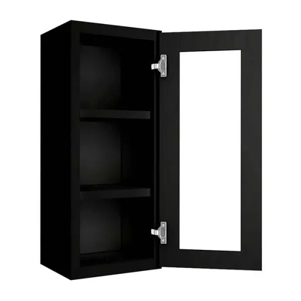 Glass Door Wall Cabinet - 15"W x 36"H