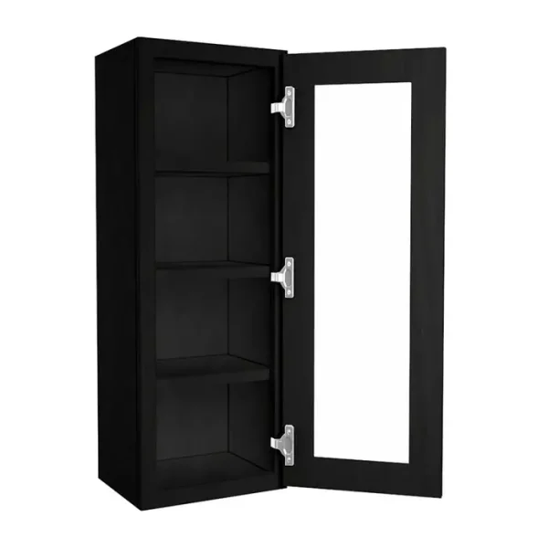 Glass Door Wall Cabinet - 15"W x 42"H