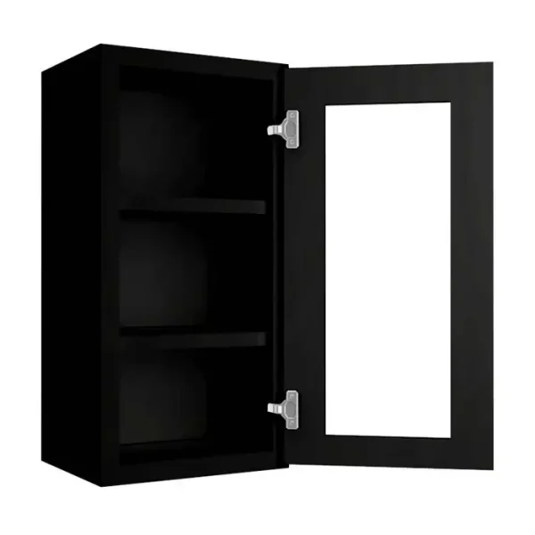 Glass Door Wall Cabinet - 15"W x 30"H