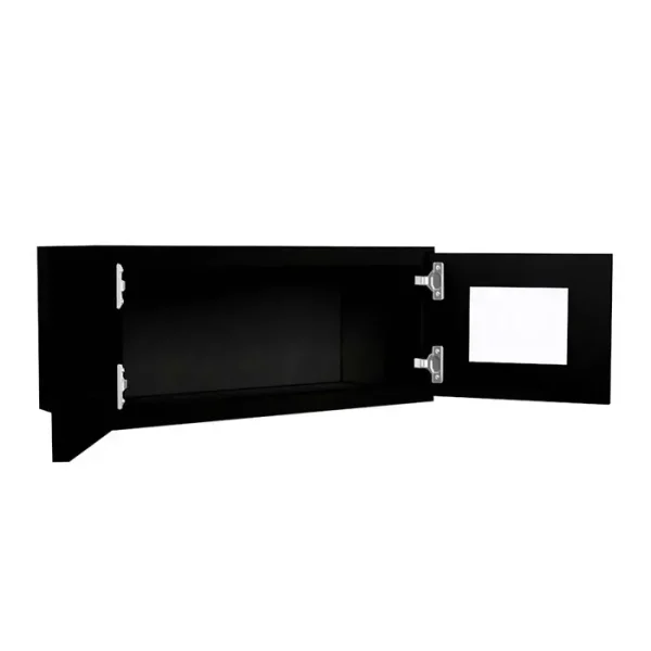 Glass Door Wall Cabinet - 27"W x 12"H