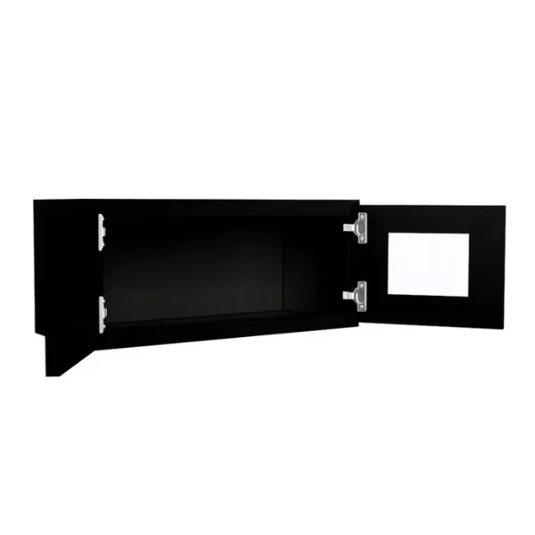 Glass Door Wall Cabinet - 24"W x 12"H