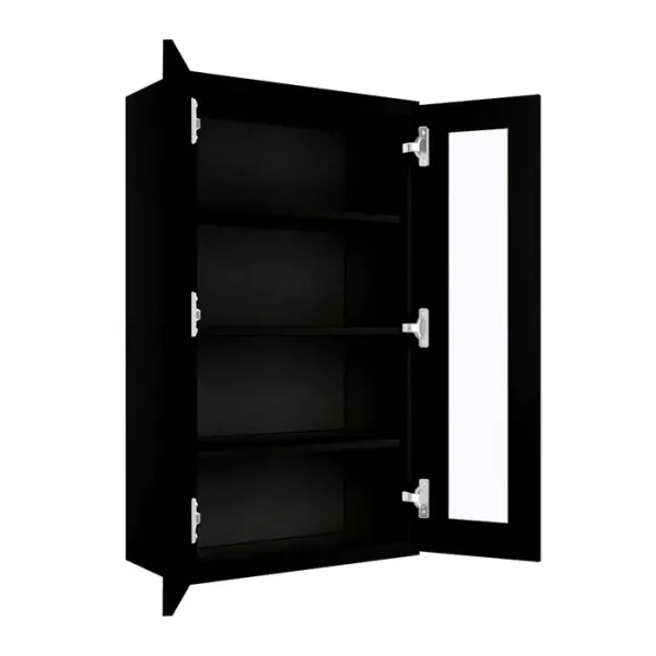 Glass Door Wall Cabinet - 24"W x 42"H