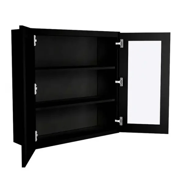 Glass Door Wall Cabinet - 36"W x 36"H