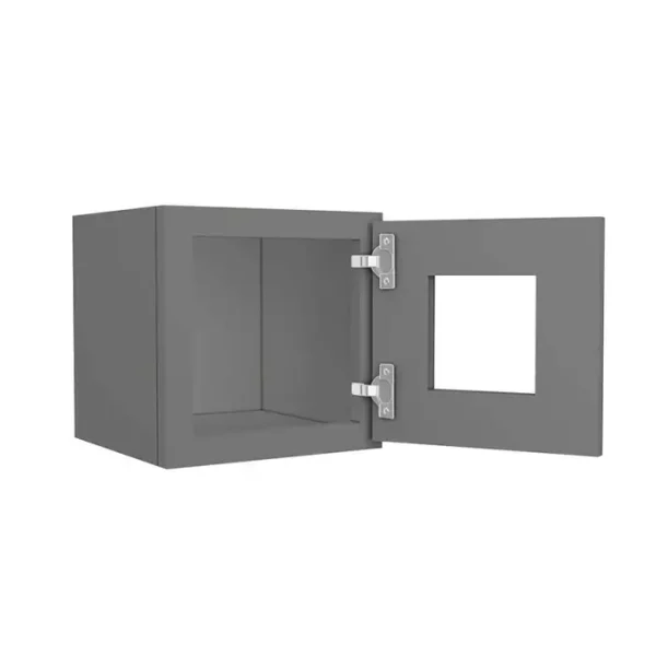 Glass Door Wall Cabinet - 12"W x 12"H