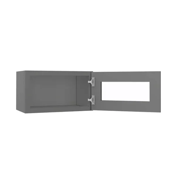Glass Door Wall Cabinet - 21"W x 12"H