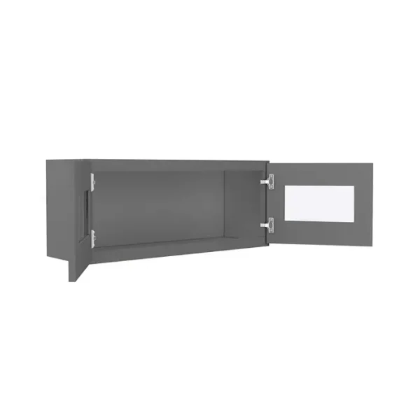 Glass Door Wall Cabinet - 36"W x 12"H