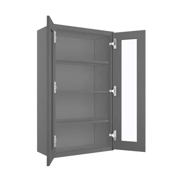 Glass Door Wall Cabinet - 24"W x 42"H
