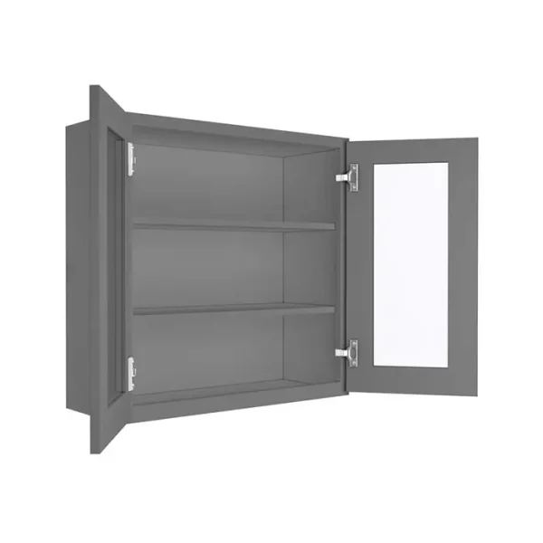 Glass Door Wall Cabinet - 30"W x 30"H