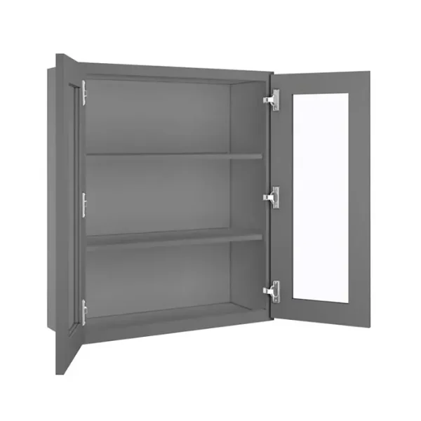 Glass Door Wall Cabinet - 30"W x 36"H