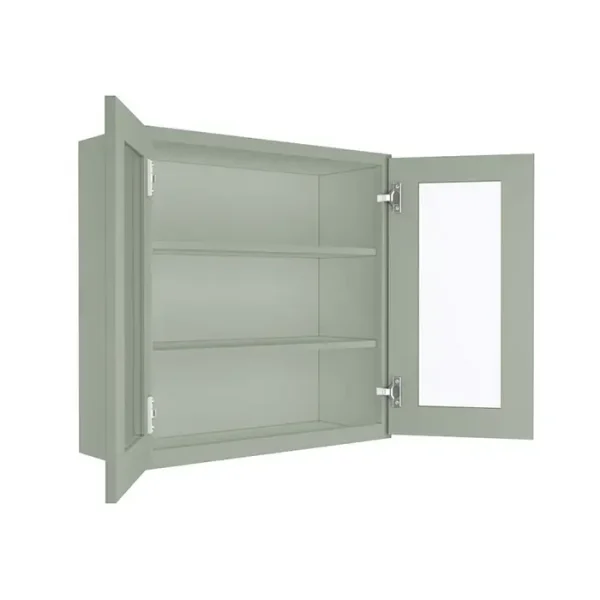 Glass Door Wall Cabinet - 30"W x 30"H