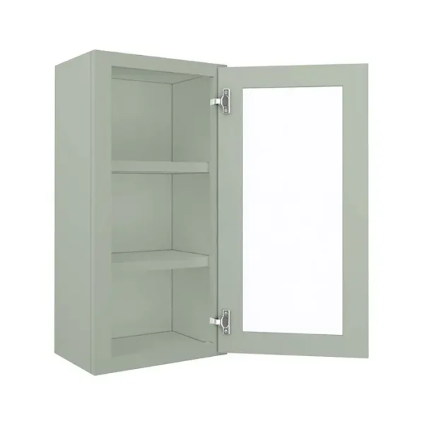 Glass Door Wall Cabinet - 18"W x 30"H