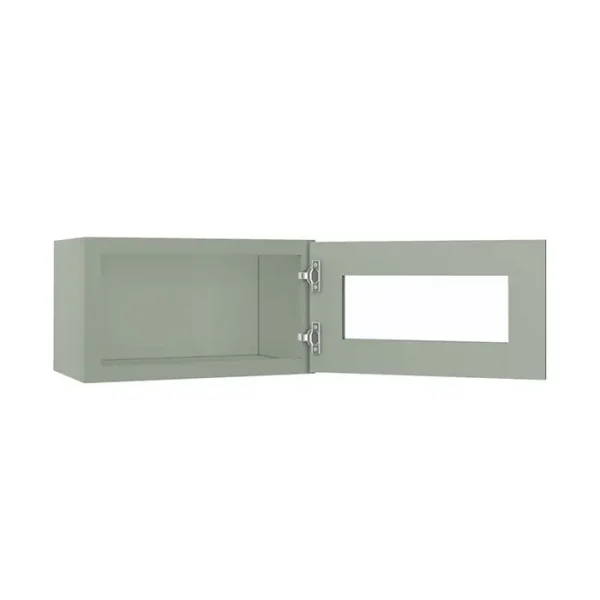 Glass Door Wall Cabinet - 21"W x 12"H