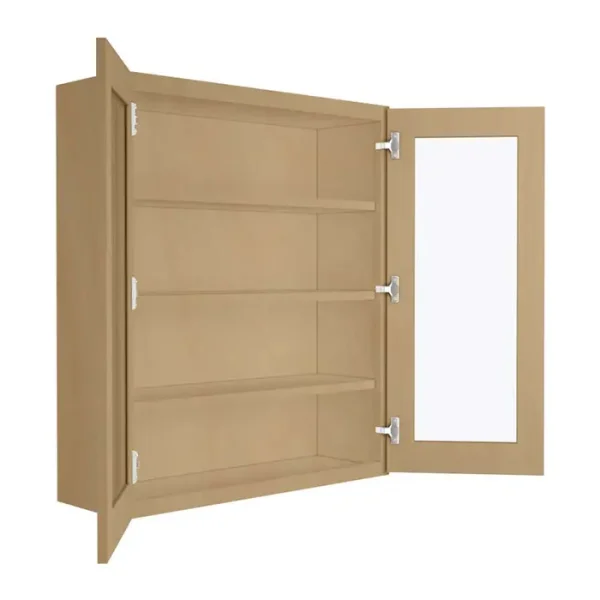Glass Door Wall Cabinet - 36"W x 42"H
