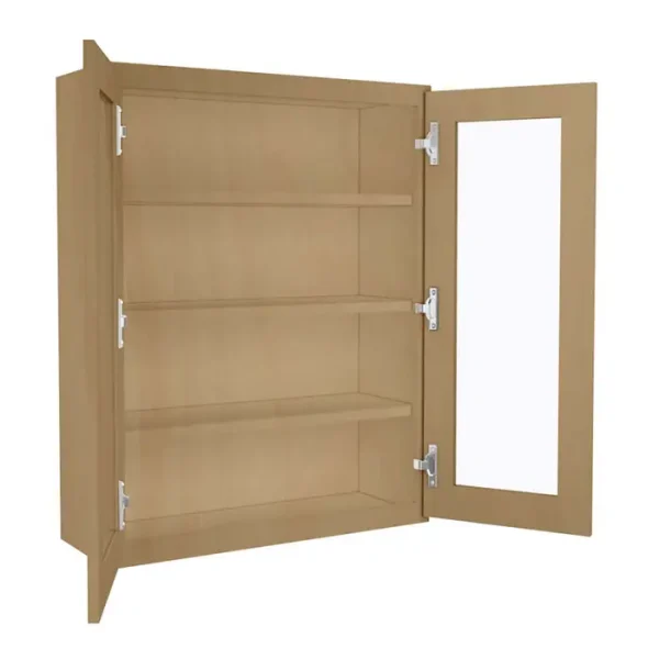 Glass Door Wall Cabinet - 30"W x 42"H