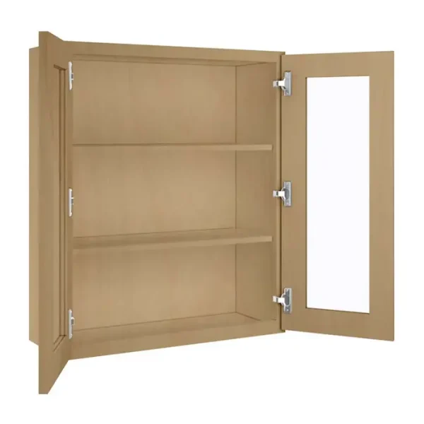 Glass Door Wall Cabinet - 30"W x 36"H