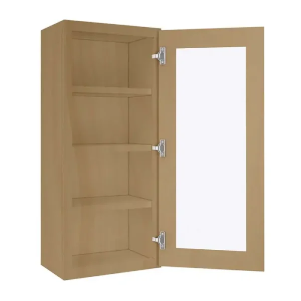 Glass Door Wall Cabinet - 18"W x 42"H