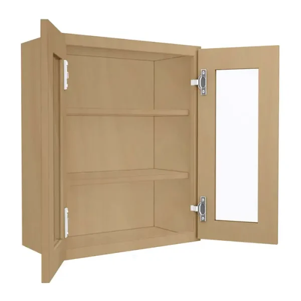 Glass Door Wall Cabinet - 24"W x 30"H