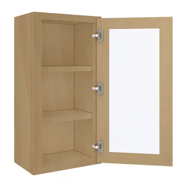 Glass Door Wall Cabinet - 18"W x 30"H