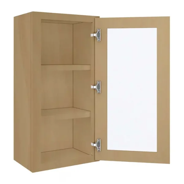 Glass Door Wall Cabinet - 18"W x 36"H