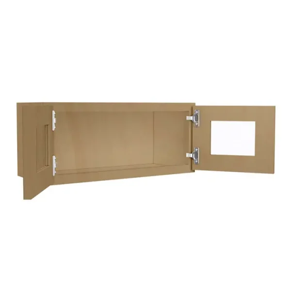Glass Door Wall Cabinet - 24"W x 12"H