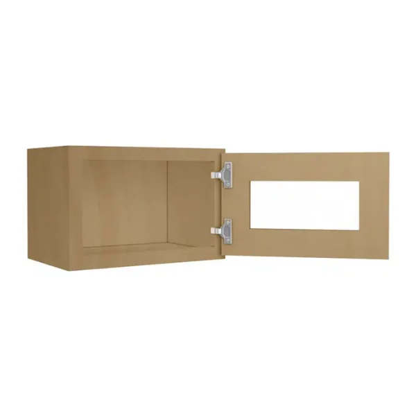 Glass Door Wall Cabinet - 18"W x 12"H