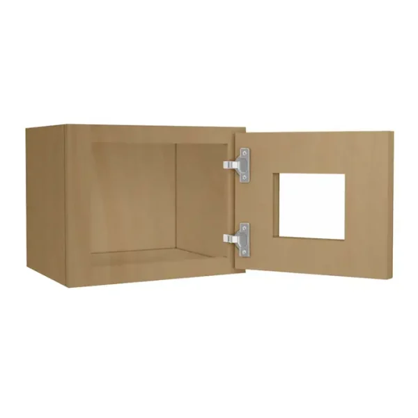 Glass Door Wall Cabinet - 12"W x 12"H