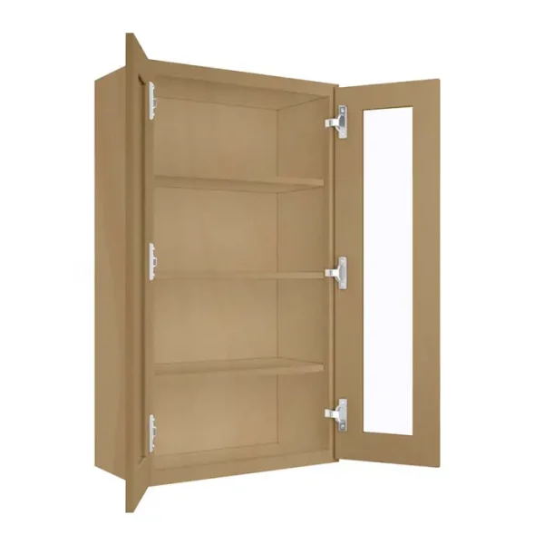 Glass Door Wall Cabinet - 24"W x 42"H