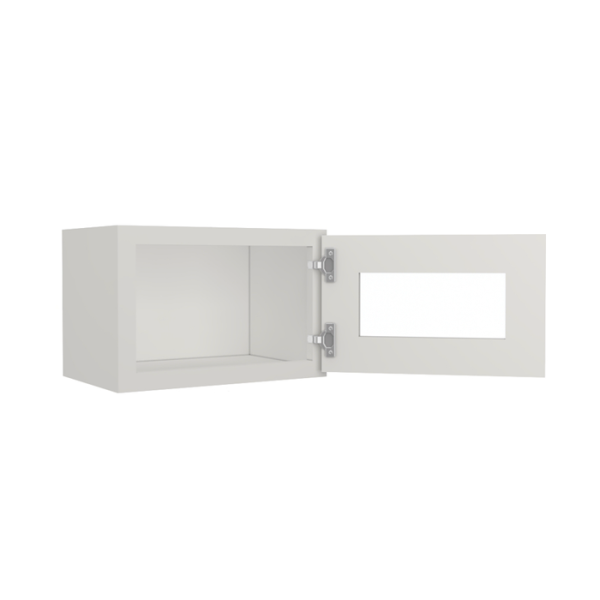 Glass Door Wall Cabinet - 18"W x 12"H