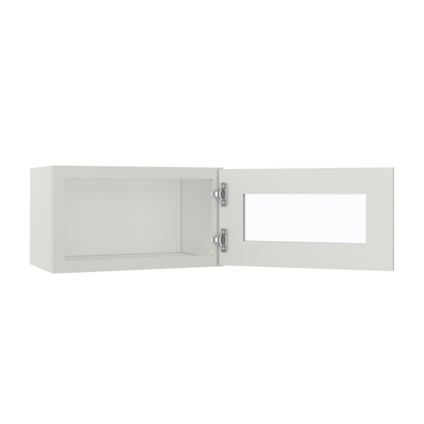 Glass Door Wall Cabinet - 21"W x 12"H