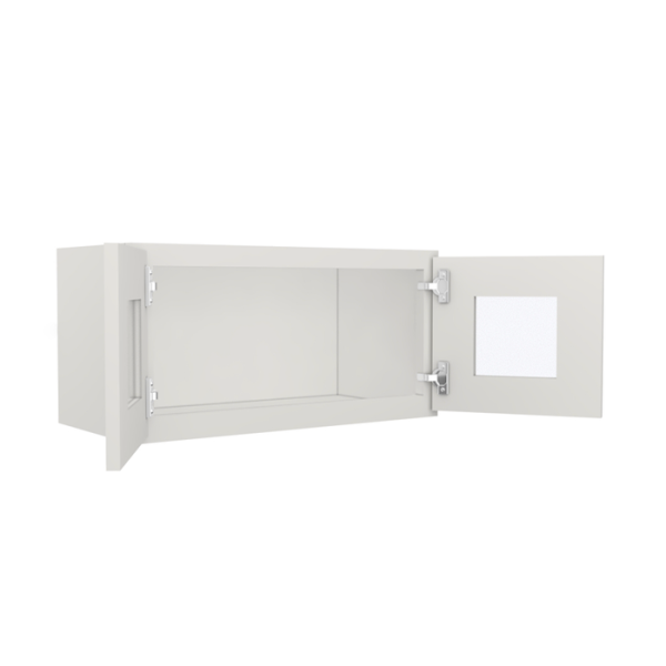 Glass Door Wall Cabinet - 24"W x 12"H