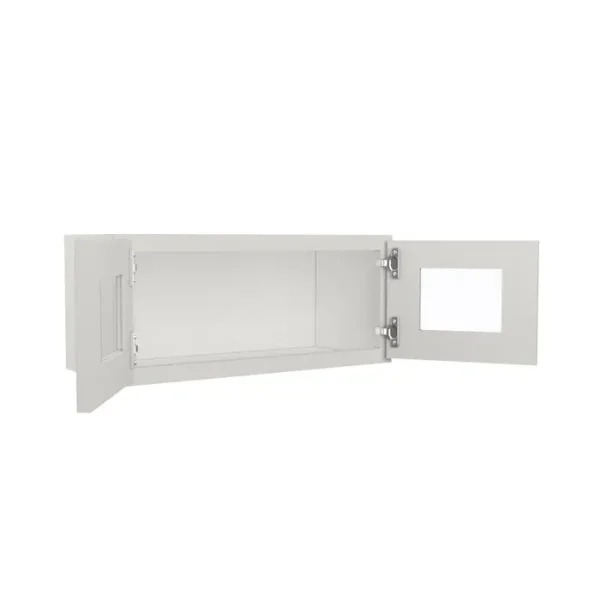 Glass Door Wall Cabinet - 27"W x 12"H
