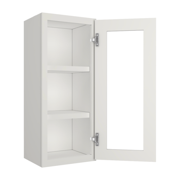 Glass Door Wall Cabinet - 15"W x 36"H