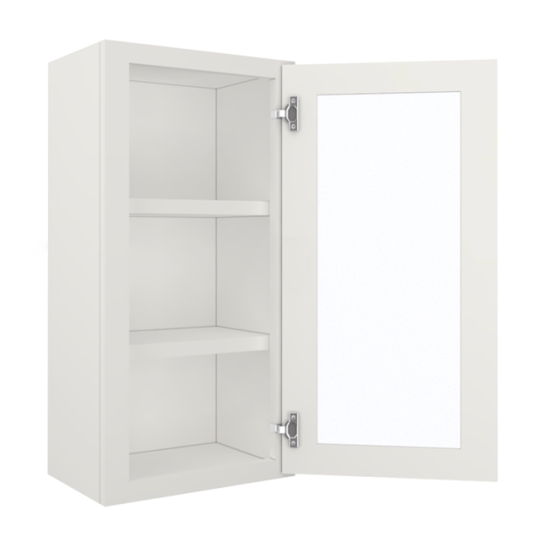 Glass Door Wall Cabinet - 18"W x 30"H