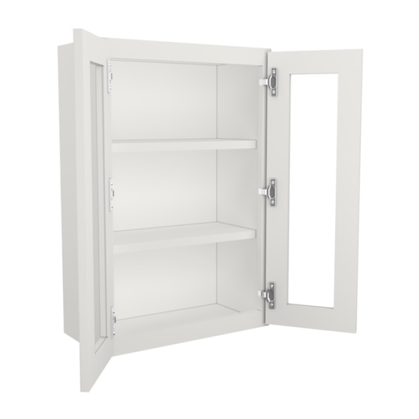 Glass Door Wall Cabinet - 24"W x 36"H