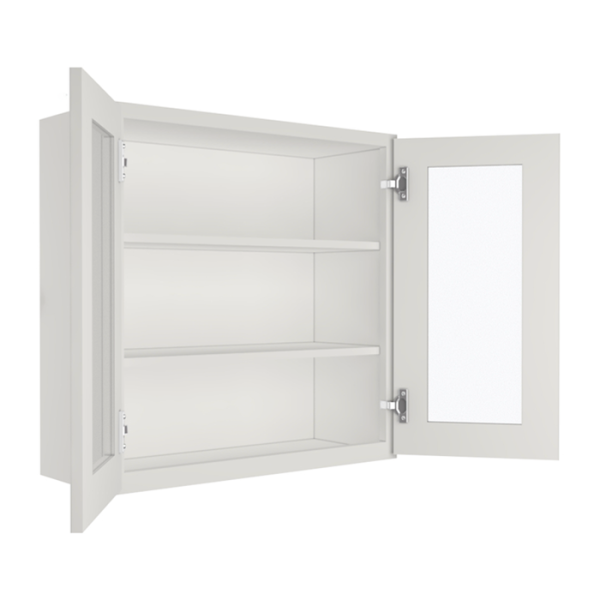 Glass Door Wall Cabinet - 30"W x 30"H