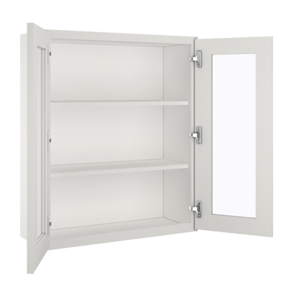 Glass Door Wall Cabinet - 30"W x 36"H