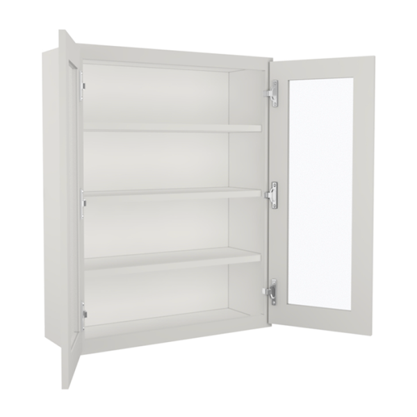Glass Door Wall Cabinet - 30"W x 42"H