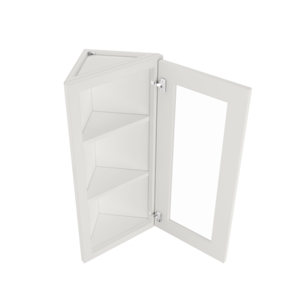 Angle Glass Door Wall Cabinet - 12"W x 30"H