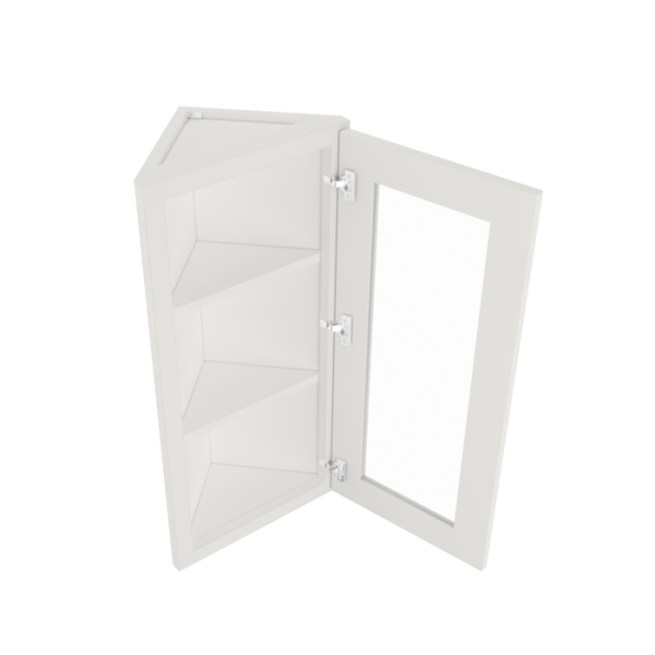 Angle Glass Door Wall Cabinet - 12"W x 36"H