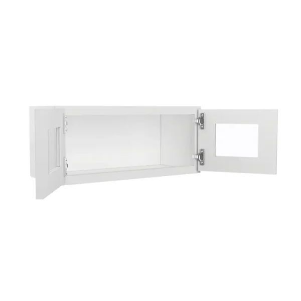 Glass Door Wall Cabinet - 24"W x 12"H