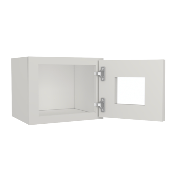 Glass Door Wall Cabinet - 12"W x 12"H