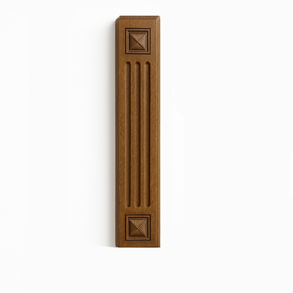 Decorative base Filler. Fluted with beveled square - 6"Wx3/4"Dx34.5"H