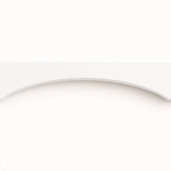 Shaker 54" Arched Valance. Square edge. Trimmable 6" both ends.