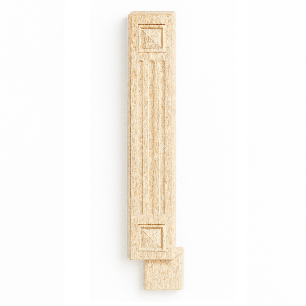 Decorative base Filler. Fluted with beveled square - 6"Wx3/4"Dx34.5"H