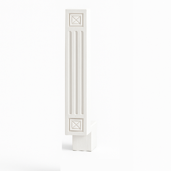 Decorative base Filler. Fluted with beveled square - 6"Wx3/4"Dx34.5"H